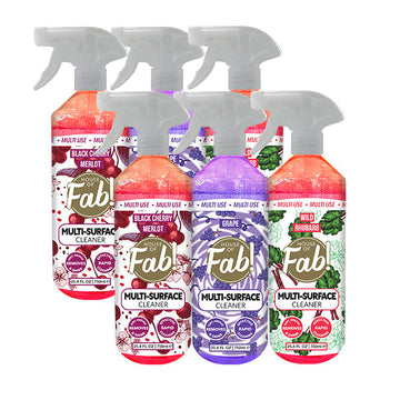 House of Fab Multi-Surface Cleaner Spray Fruity 25.4 FL OZ 6 Pack